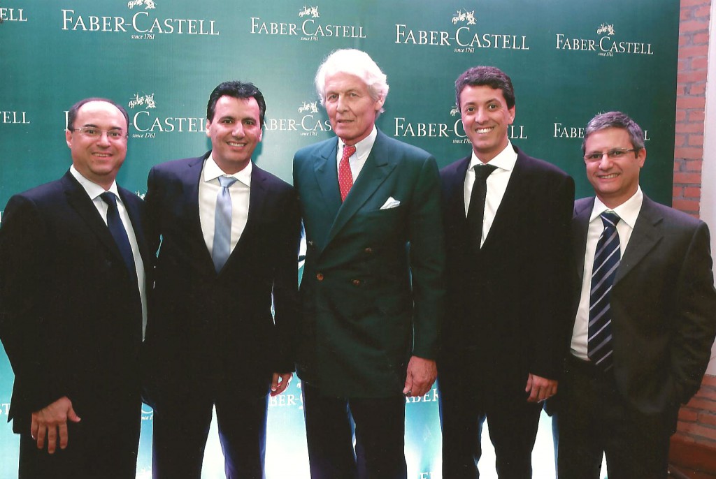 Da esquerda para a direita: Marcelo Tabacchi, Luiz Renato de Souza, Conde Anton Wolfgang Von Faber-Castell, Eduardo Castro e Carlos Benhur.